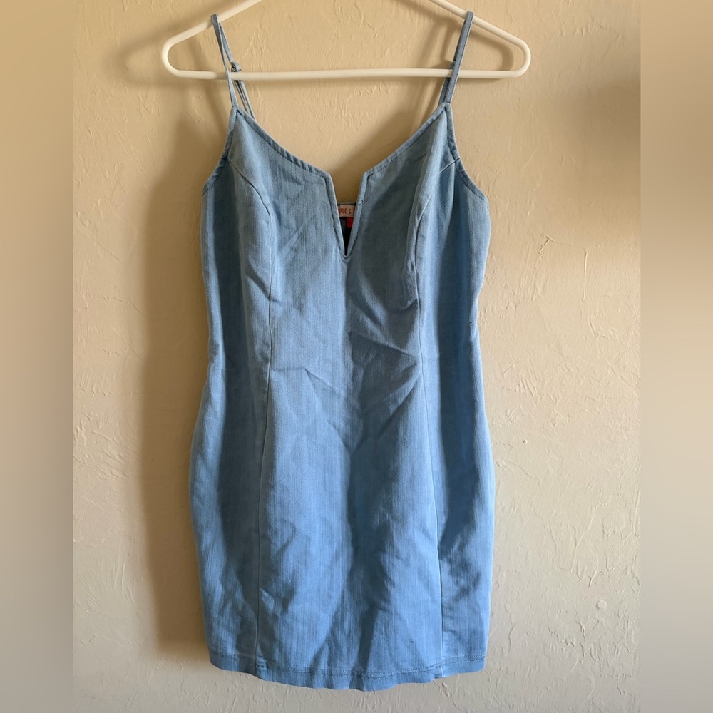 Light Blue Denim Mini Dress